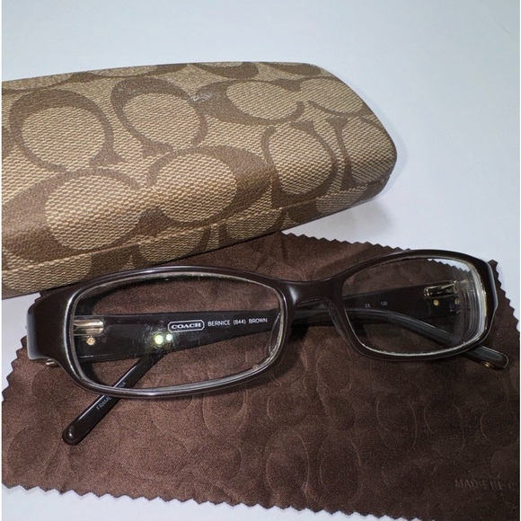 Coach Eyeglasses Authentic Frames Bernice 844 130 MM Brown - Picture 2 of 8